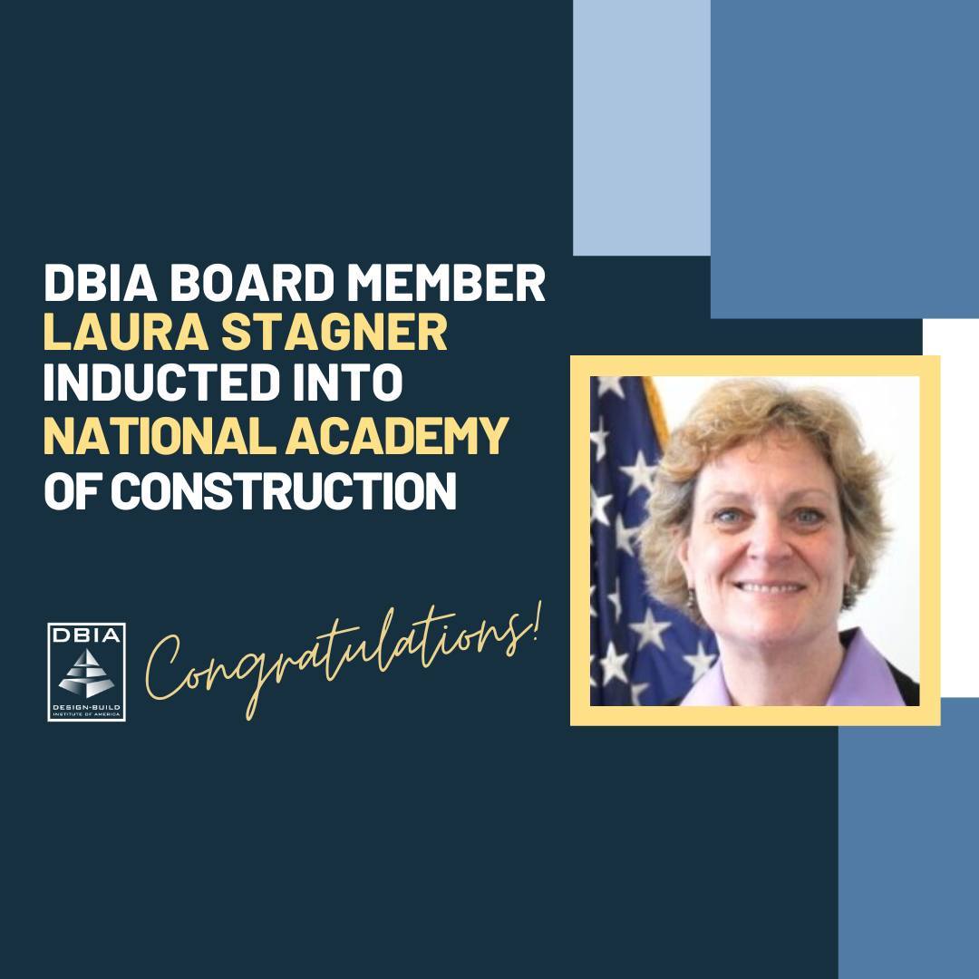 #DBIA National Board Member Laura F. Stagner, FAIA, PMP, DBIA, has been inducted into this year’s class of @nationalacademyofconstruction members. NAC says she was elected for her “distinguished executive career and [for being] one of the most experienced women in public/government design and construction who has driven numerous contributions to the industry.” Full story in link in bio.