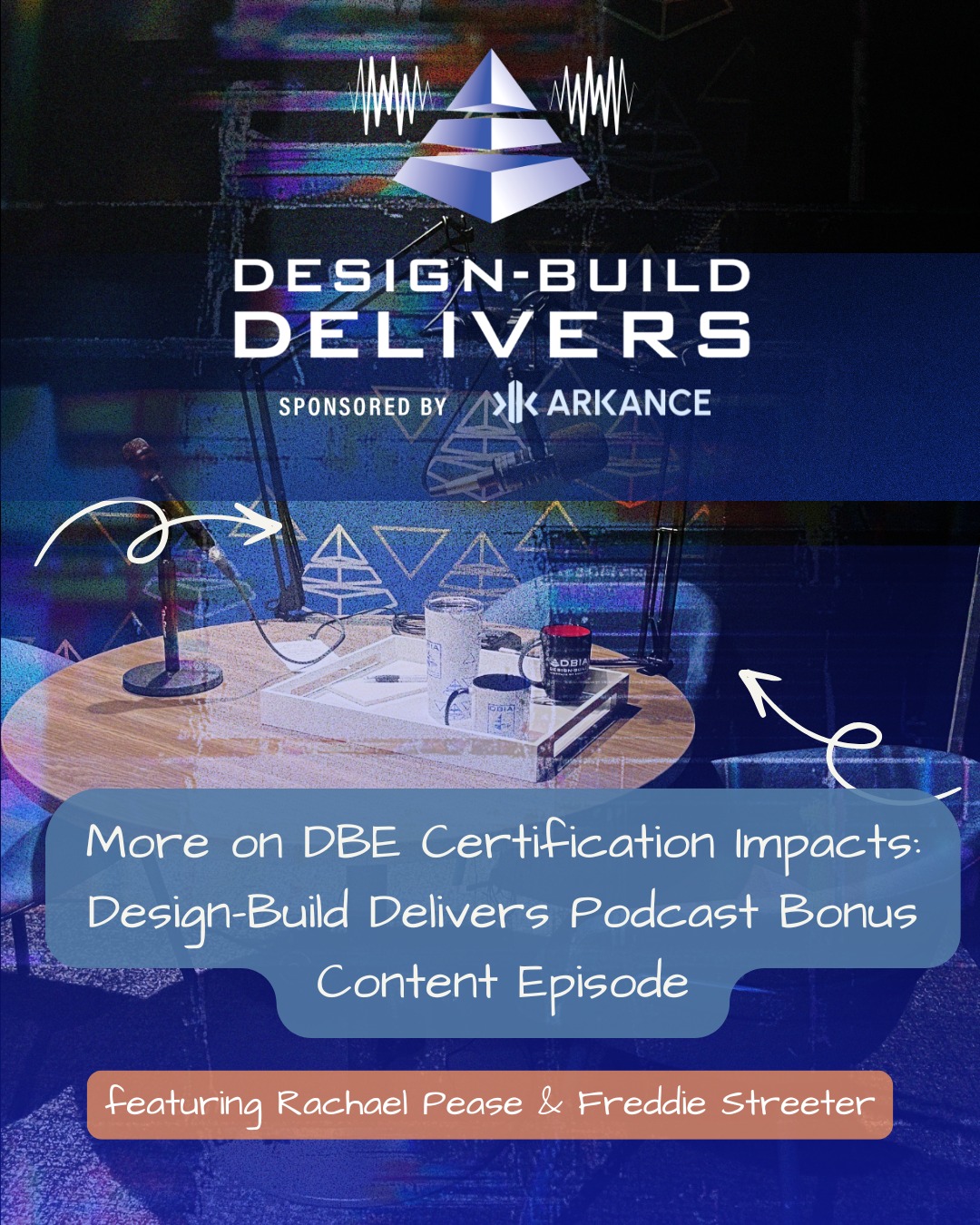 New bonus episode alert!

Rachael Pease and Freddie Streeter are continuing the conversation from our last #DesignBuildDelivers episode to share their stories about what shifting DBE certification requirements mean on the ground. Hear Freddie describe how the certification changes impact veteran owned businesses and Rachael’s experience helping her son get his small businesses off the ground.